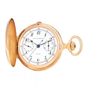 Swiss 18k gold chronograph keyless lever watch Circa 1907