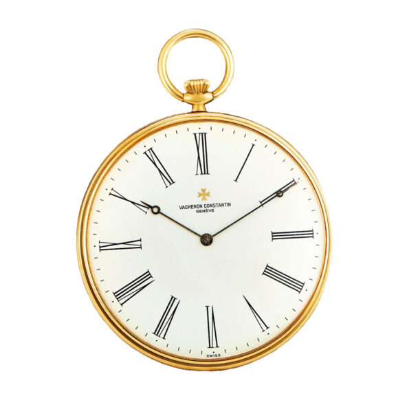 Swiss 18 carat gold open faced lever pocket watch Circa 1970