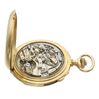 Swiss gold five minute repeating pocket watch Circa 1890