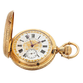 Swiss gold double dialled watch for the American market Circa 1890