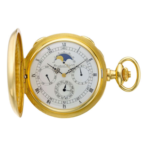 Swiss gold perpetual watch with moon phases Circa 1990 Swiss gold perpetual watch with moon phases Circa 1990