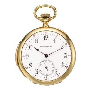 Swiss 18 carat gold minute repeating lever watch Circa 1910