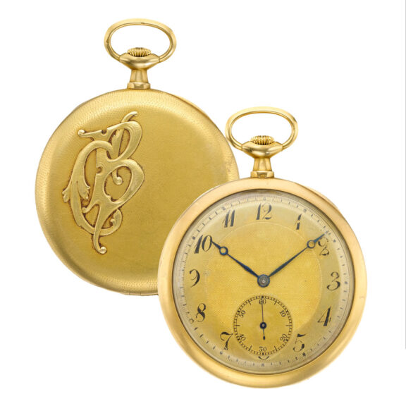 French 18k gold open faced lever pocket watch Circa 1880