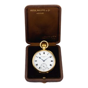 Swiss 18k gold open faced lever pocket watch Circa 1913