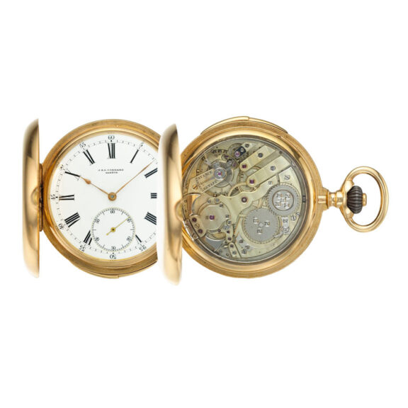 Swiss 18K pink gold quarter repeating pocket watch Circa 1890