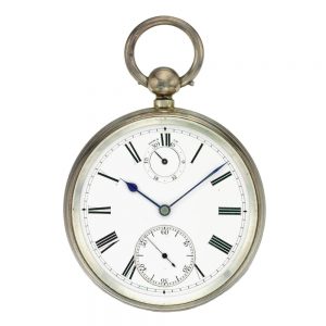 English silver watch with spring detent escapement Circa1879
