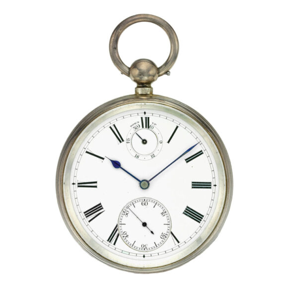 English silver watch with spring detent escapement Circa1879