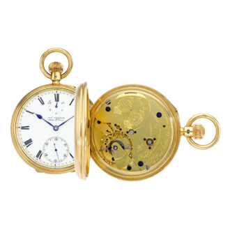 Fine English gold open faced lever pocket watch Circa 1894