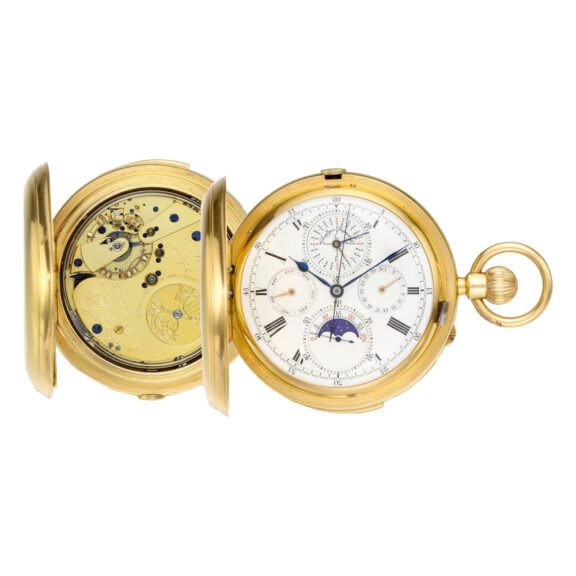 English gold repeating perpetual calender chronograph Circa 1890