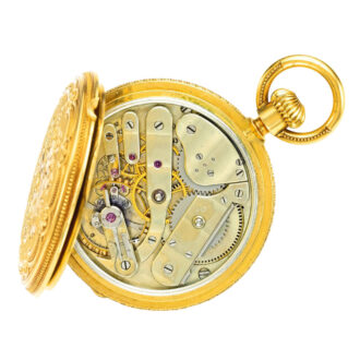 Danish 18k yellow gold lever hunting cased watch Circa 1910