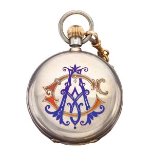 Swiss silver hunting cased chronometer watch Circa 1888