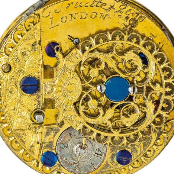 English decorative multicolored gold verge watch Circa 1780 English decorative multicolored gold verge watch Circa 1780