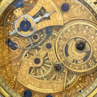 Swiss gilt, split pearl set watch for Chinese market Circa 1850