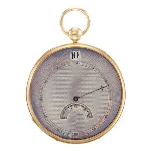 Swiss pink gold jump hour cylinder pocket watch Circa 1830