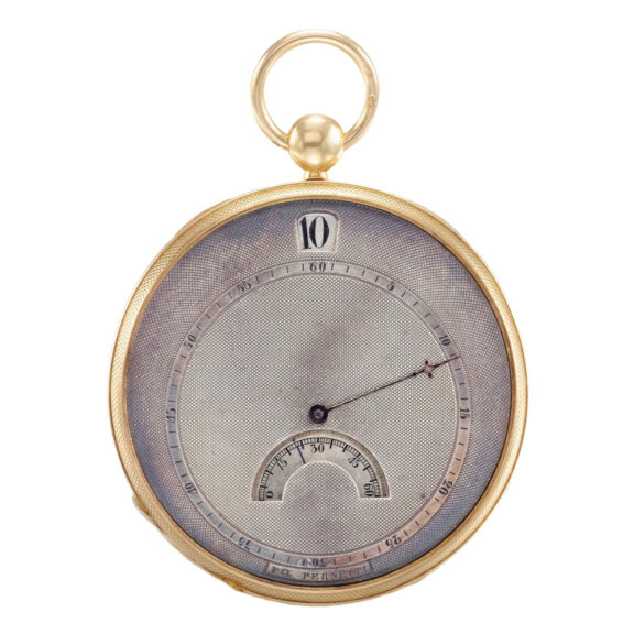 Swiss pink gold jump hour cylinder pocket watch Circa 1830