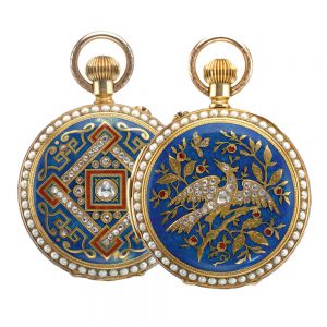 Swiss gold minute repeating carillon pocket watch Circa 1890