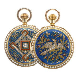 Swiss gold minute repeating carillon pocket watch Circa 1890