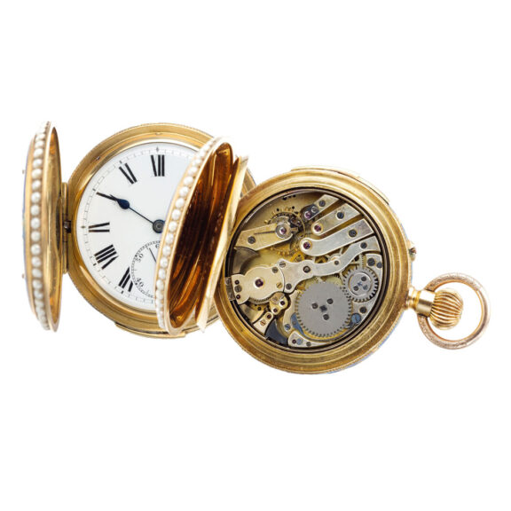 Swiss gold minute repeating carillon pocket watch Circa 1890 Swiss gold minute repeating carillon pocket watch Circa 1890