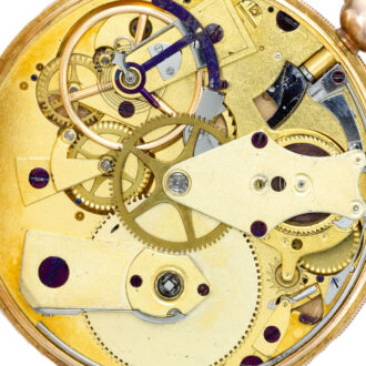 French yellow 18k gold quarter repeating watch Circa 1819