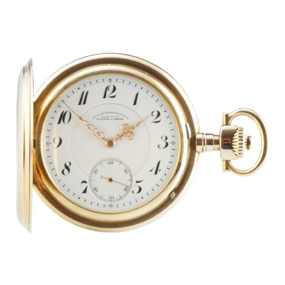 German 14 carat gold hunting cased lever watch Circa 1923