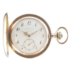 Rare, large German full hunter chronometer Alpina Circa 1915