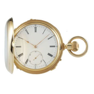 Swiss gold grande & petite sonnerie lever watch Circa 1880
