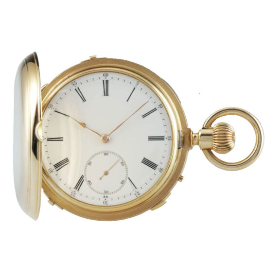 Swiss gold grande & petite sonnerie lever watch Circa 1880