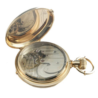 Swiss 18 carat gold hunting cased precision watch Circa 1875 Swiss 18 carat gold hunting cased precision watch Circa 1875