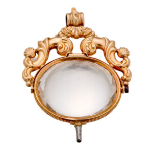 Very fine Swiss 14K gold foldable watch key from the 19th Century