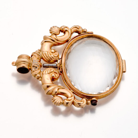 Very fine Swiss 14K gold foldable watch key from the 19th Century Very fine Swiss 14K gold foldable watch key from the 19th Century