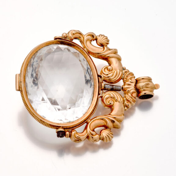 Very fine Swiss 14K gold foldable watch key from the 19th Century Very fine Swiss 14K gold foldable watch key from the 19th Century