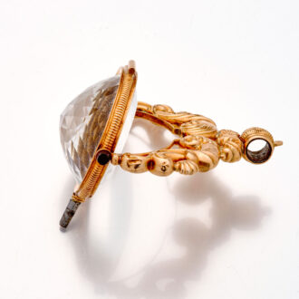 Very fine Swiss 14K gold foldable watch key from the 19th Century