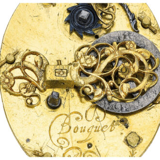 An Enlish silver oval puritan verge pocket watch Circa 1635
