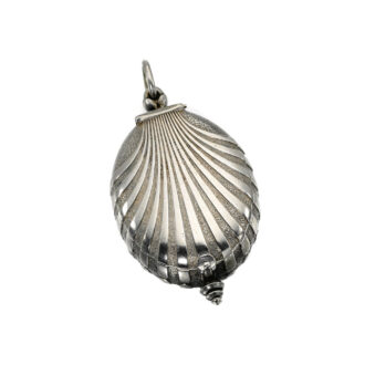 An English superb silver scallop shell-form verge Circa 1645