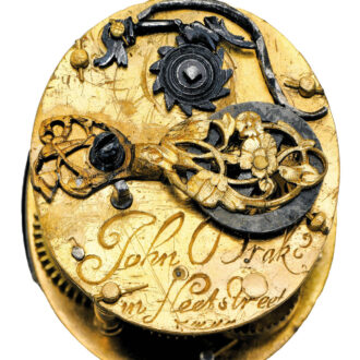 English silver verge watch in the form of a tulip bud Circa 1650 English silver verge watch in the form of a tulip bud Circa 1650