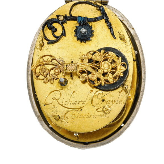 An English silver oval pair cased puritan verge Circa 1650 An English silver oval pair cased puritan verge Circa 1650