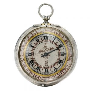 An English verge with inner rotating hour dial Circa 1665