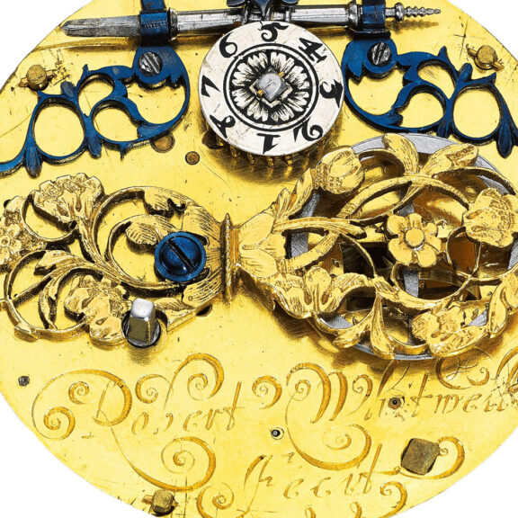 An English verge with inner rotating hour dial Circa 1665 An English verge with inner rotating hour dial Circa 1665