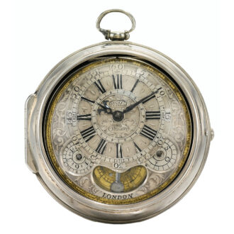 An unusual silver verge watch with mock pendulum Circa 1700