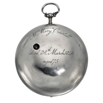 An unusual silver verge watch with mock pendulum Circa 1700