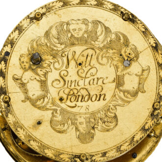 An unusual silver verge watch with mock pendulum Circa 1700