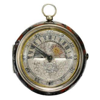 A rare silver and tortoiseshell sun and moon watch Circa 1690 A rare silver and tortoiseshell sun and moon watch Circa 1690