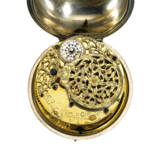 A rare silver and tortoiseshell sun and moon watch Circa 1690 A rare silver and tortoiseshell sun and moon watch Circa 1690
