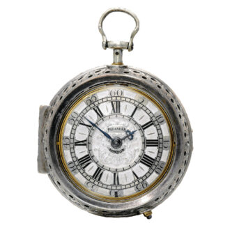 A rare silver quarter repeating verge with puls piece Circa 1710 A rare silver quarter repeating verge with puls piece Circa 1710