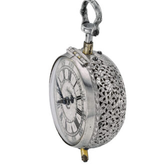 A rare silver quarter repeating verge with puls piece Circa 1710 A rare silver quarter repeating verge with puls piece Circa 1710