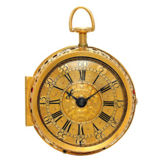 An English gold early quarter repeating verge watch Circa 1711