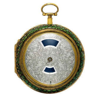 Rare English verge watch with digital time display Circa 1725