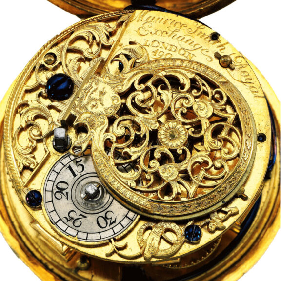 Rare English verge watch with digital time display Circa 1725 Rare English verge watch with digital time display Circa 1725