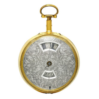 Rare English verge watch with digital time display Circa 1725