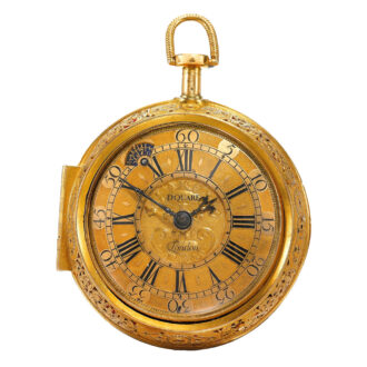 An early important English gold clock watch Circa 1712-1714